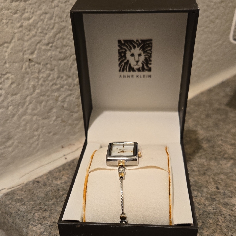 Anne Klein Two-Tone Square Face Watch